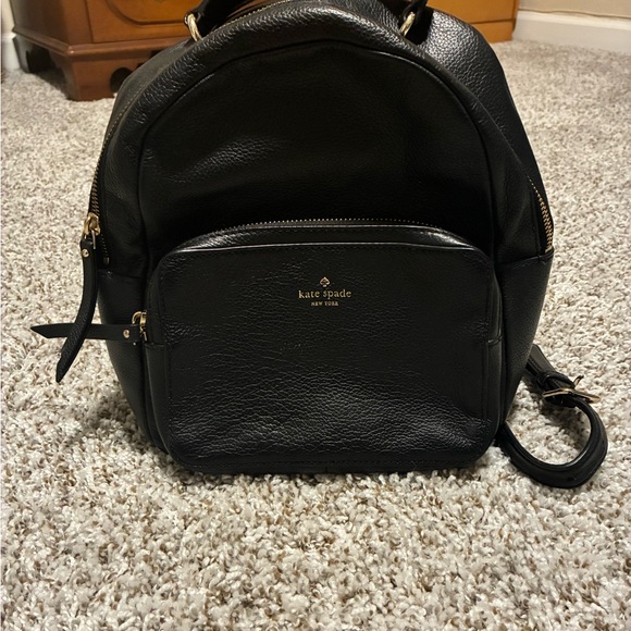 kate spade Handbags - Kate Spade Black Leather Backpack